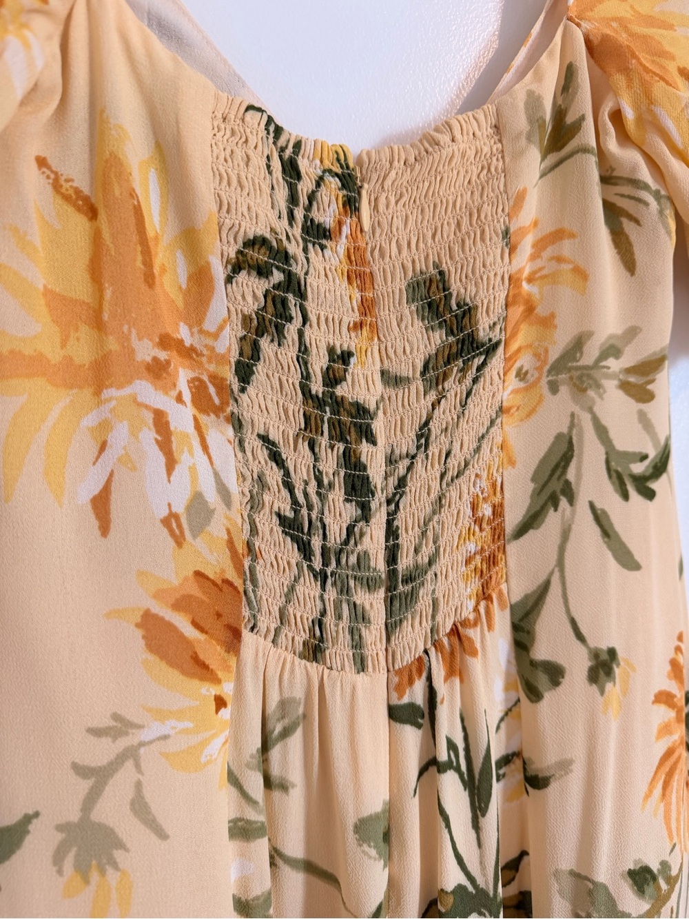 NWT Reformation Gloria Floral Yellow Puff Sleeve Maxi Dress (Size 2) - Picture 8 of 14